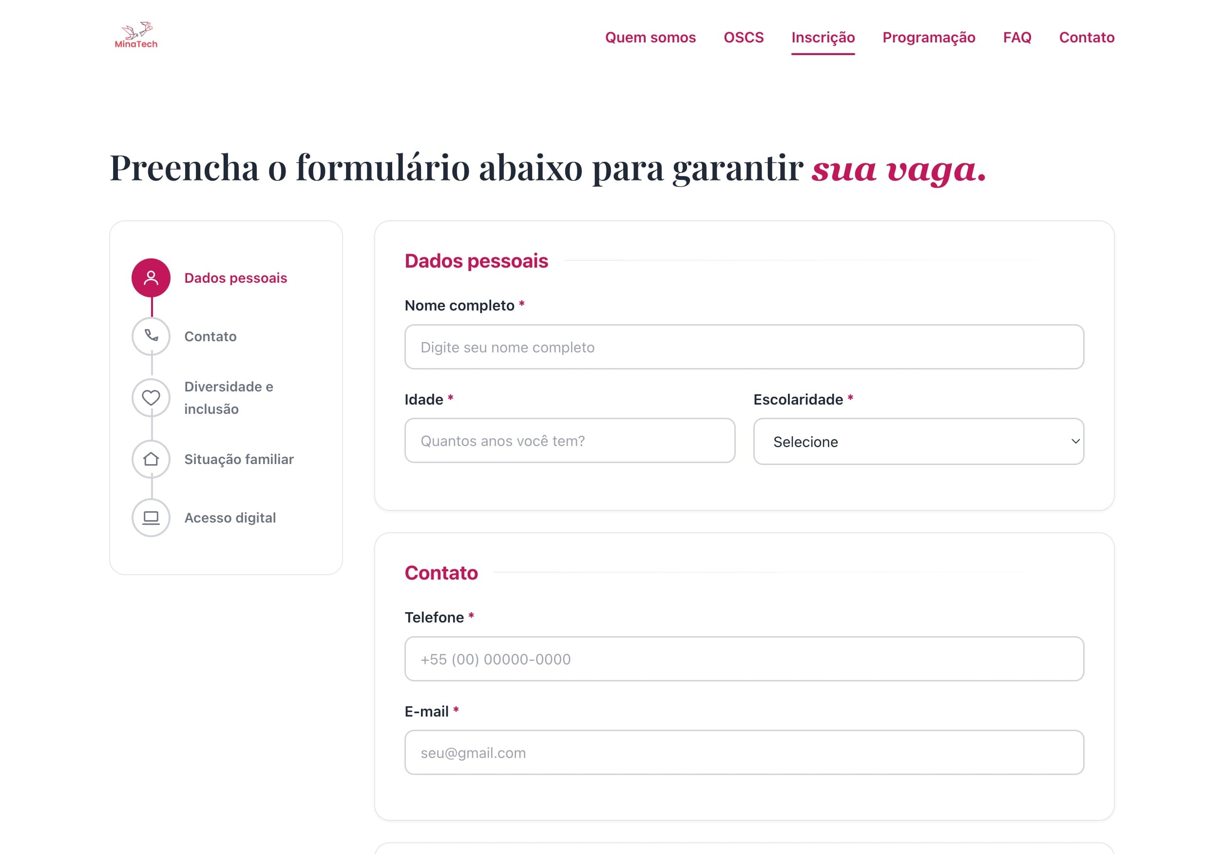 MinaTech — Registration